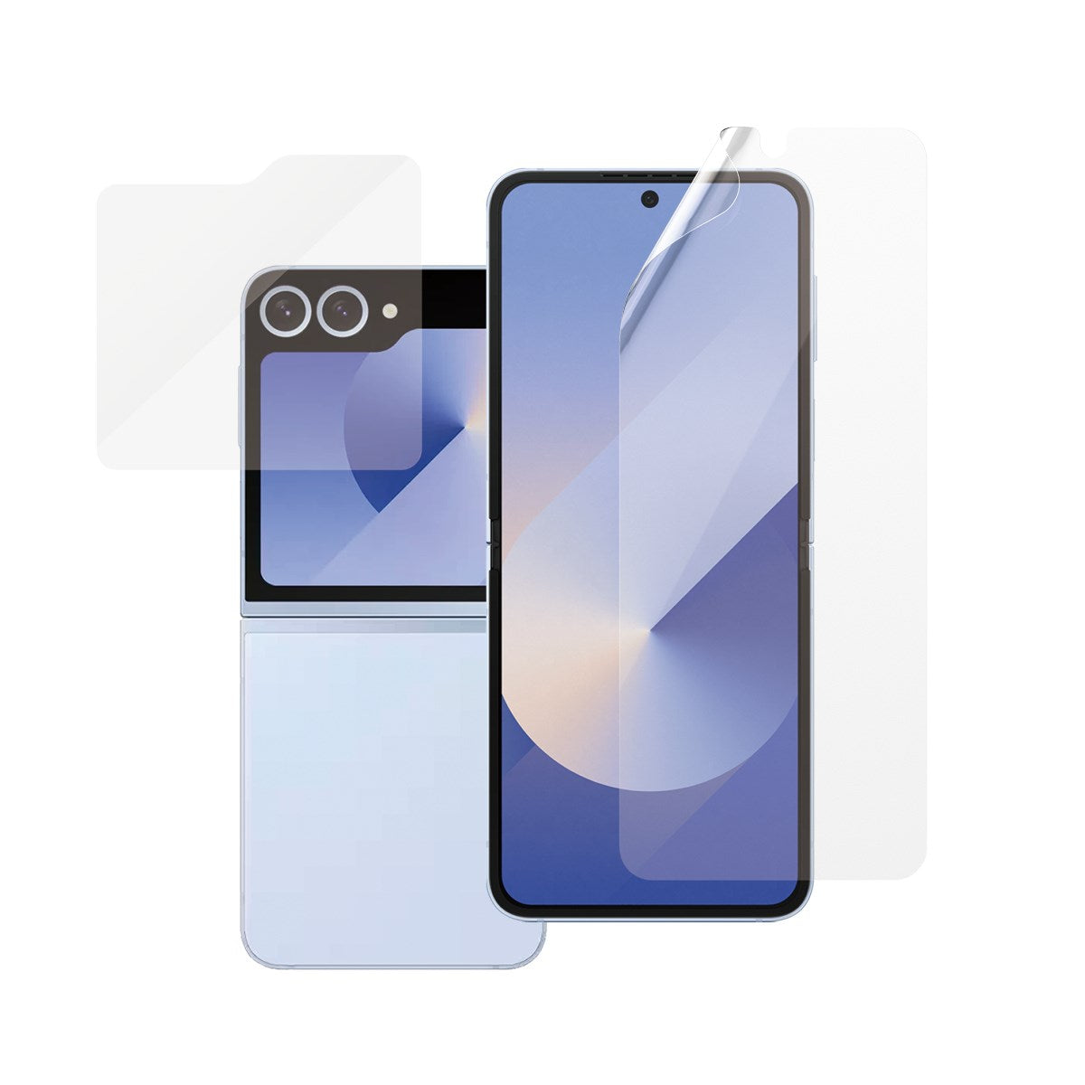 panzerglass-displayschutz-samsung-galaxy-z-flip7-fe-flip6-2-in-1-glass-folie-set image 1