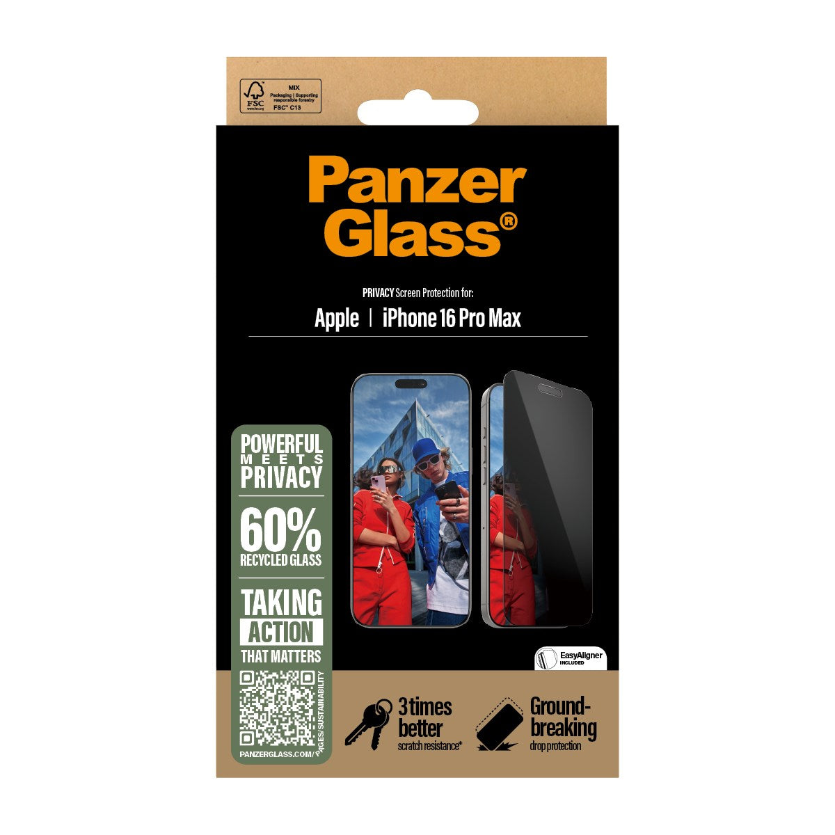 panzerglass-2-way-privacy-displayschutz-iphone-16-pro-max-ultra-wide-fit-mit-eas image 3