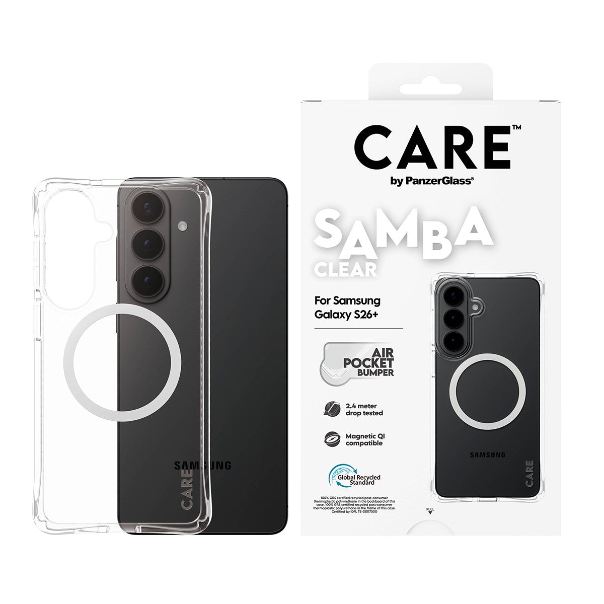 care-by-panzerglass-samba-case-transparent-mit-weiss-qi-f-r-samsung-galaxy-s26 image 2