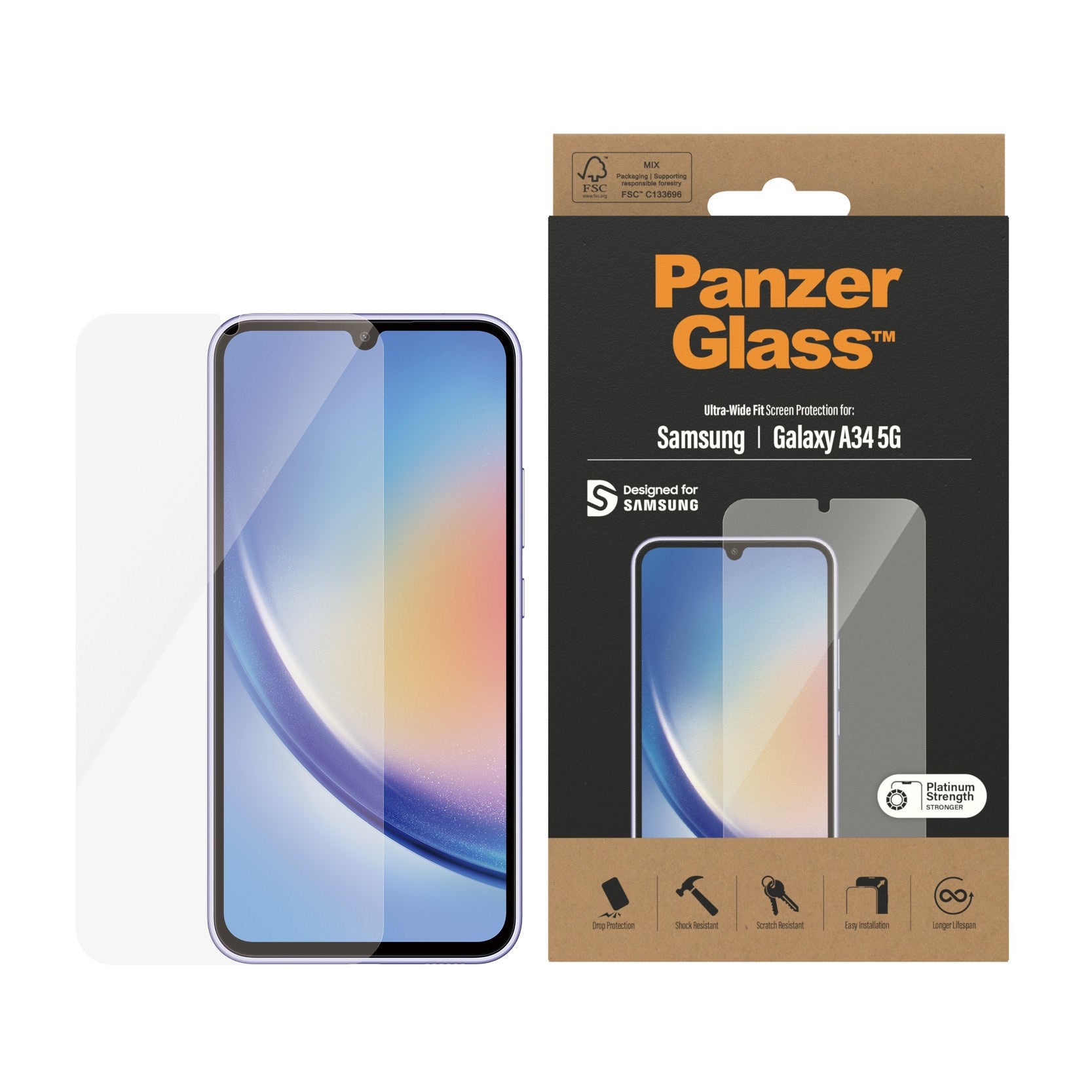panzerglass-displayschutz-samsung-galaxy-a34-5g-ultra-wide-fit image 2