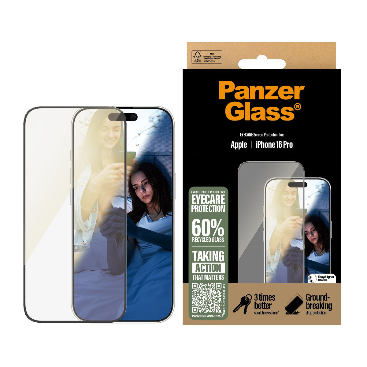 panzerglass-eyecare-displayschutz-iphone-16-pro-ultra-wide-fit image 2