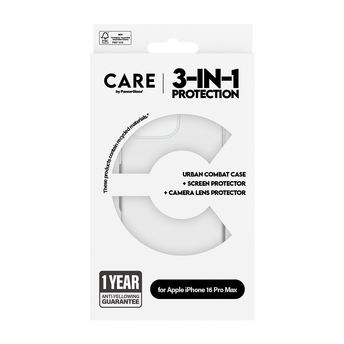 care-by-panzerglass-3-in-1-set-iphone-16-pro-max-mit-display-kameraschutz-und-h- image 3