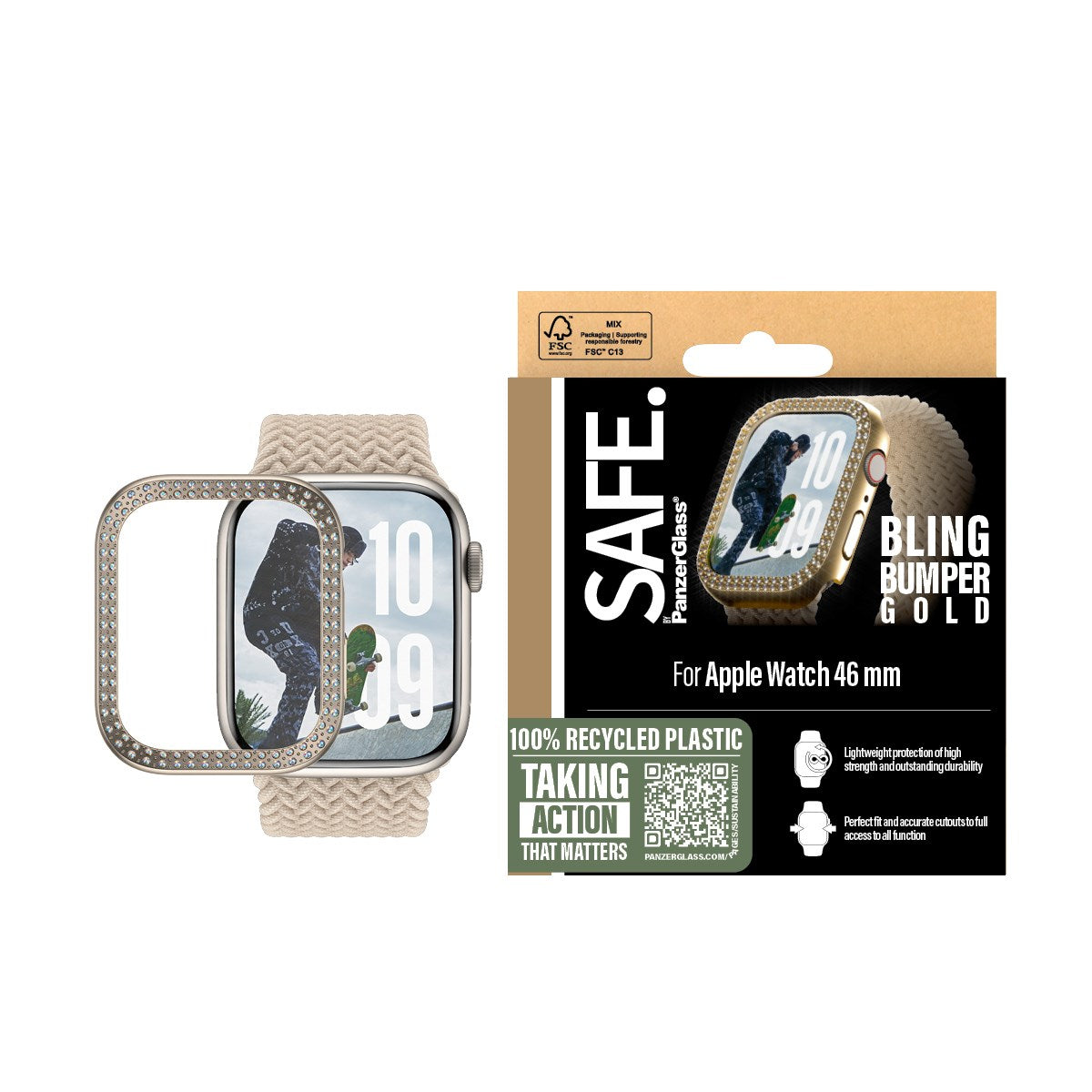 safe-by-panzerglass-bling-bumper-gold-46mm-f-r-apple-watch-series-11-10 image 2