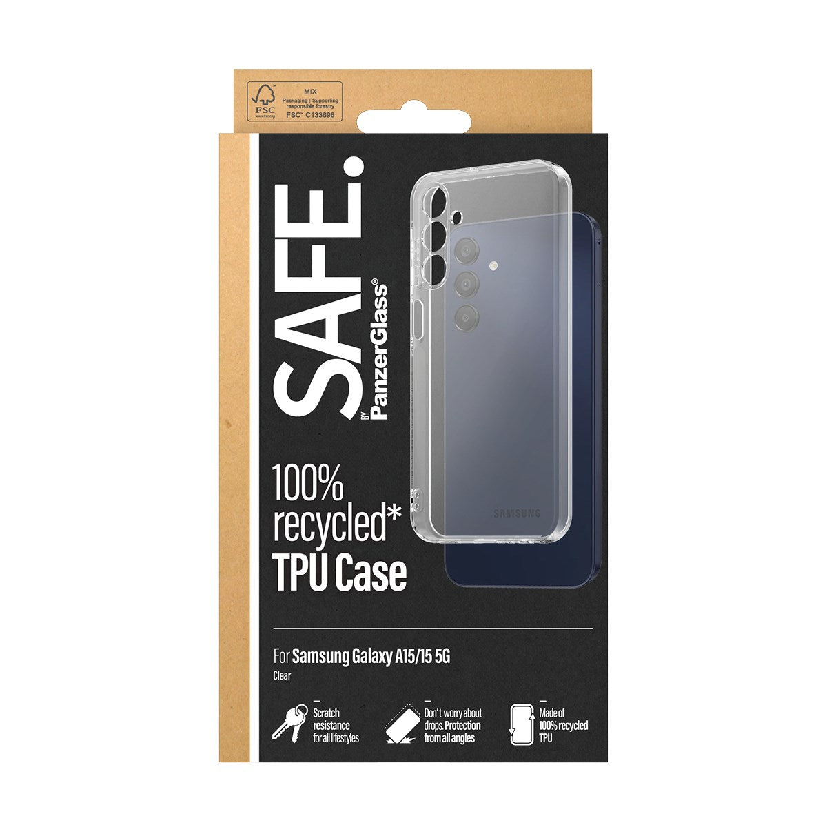 safe-by-panzerglass-tpu-case-samsung-galaxy-a15-a15-5g-transparent image 3