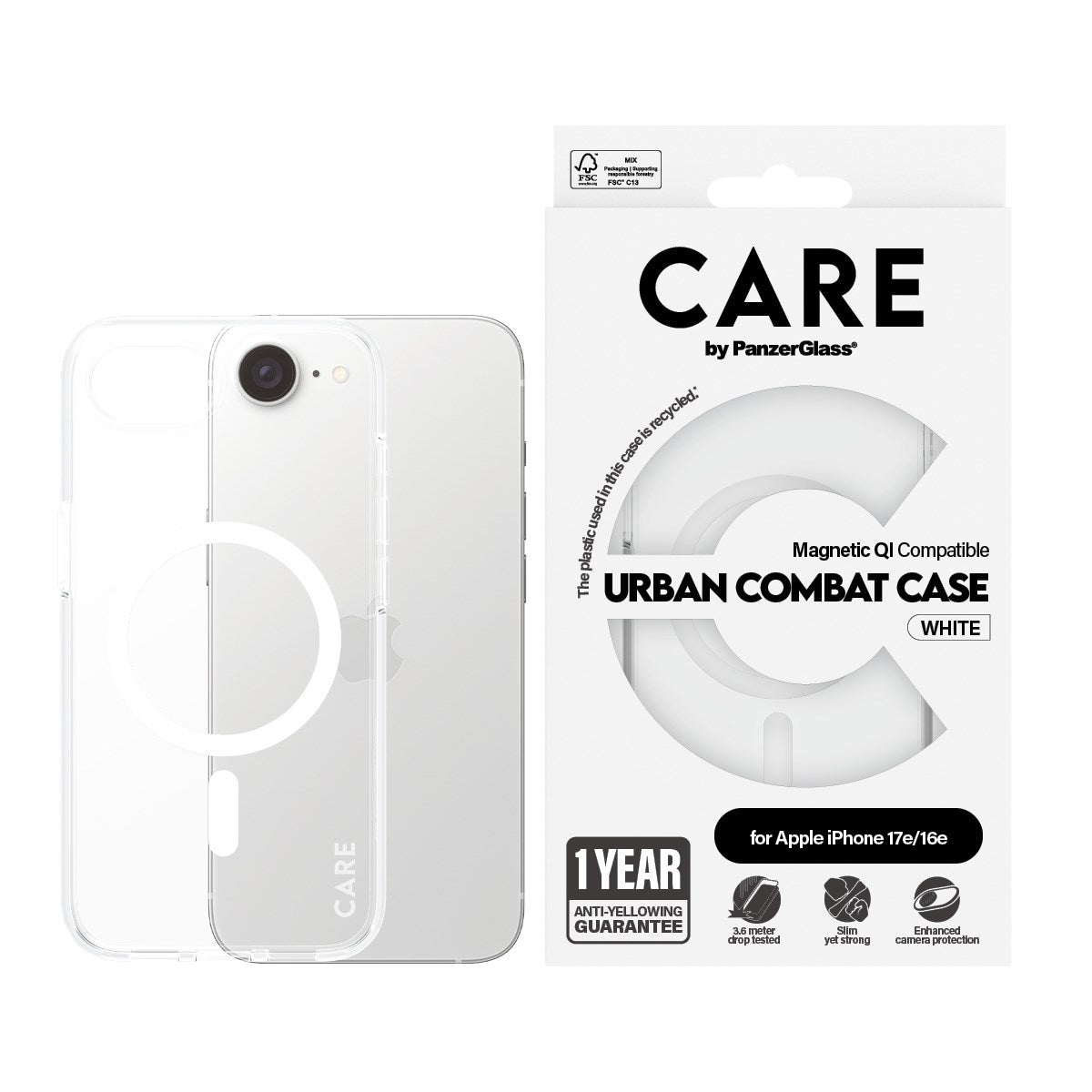 care-by-panzerglass-urban-combat-case-transparent-mit-wei-f-r-iphone-16e-17e image 2