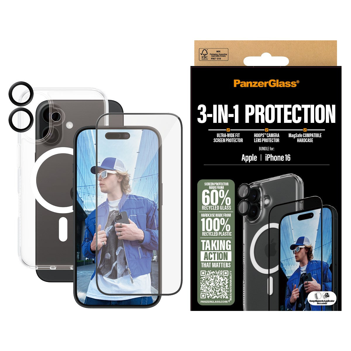panzerglass-3-in-1-schutz-set-iphone-16-hardcase-display-kamera image 2