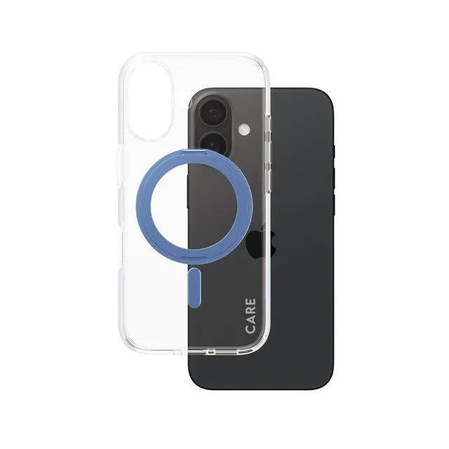 care-by-panzerglass-case-transparent-mit-blau-kickstand-magsafe-f-r-iphone-16 image 1