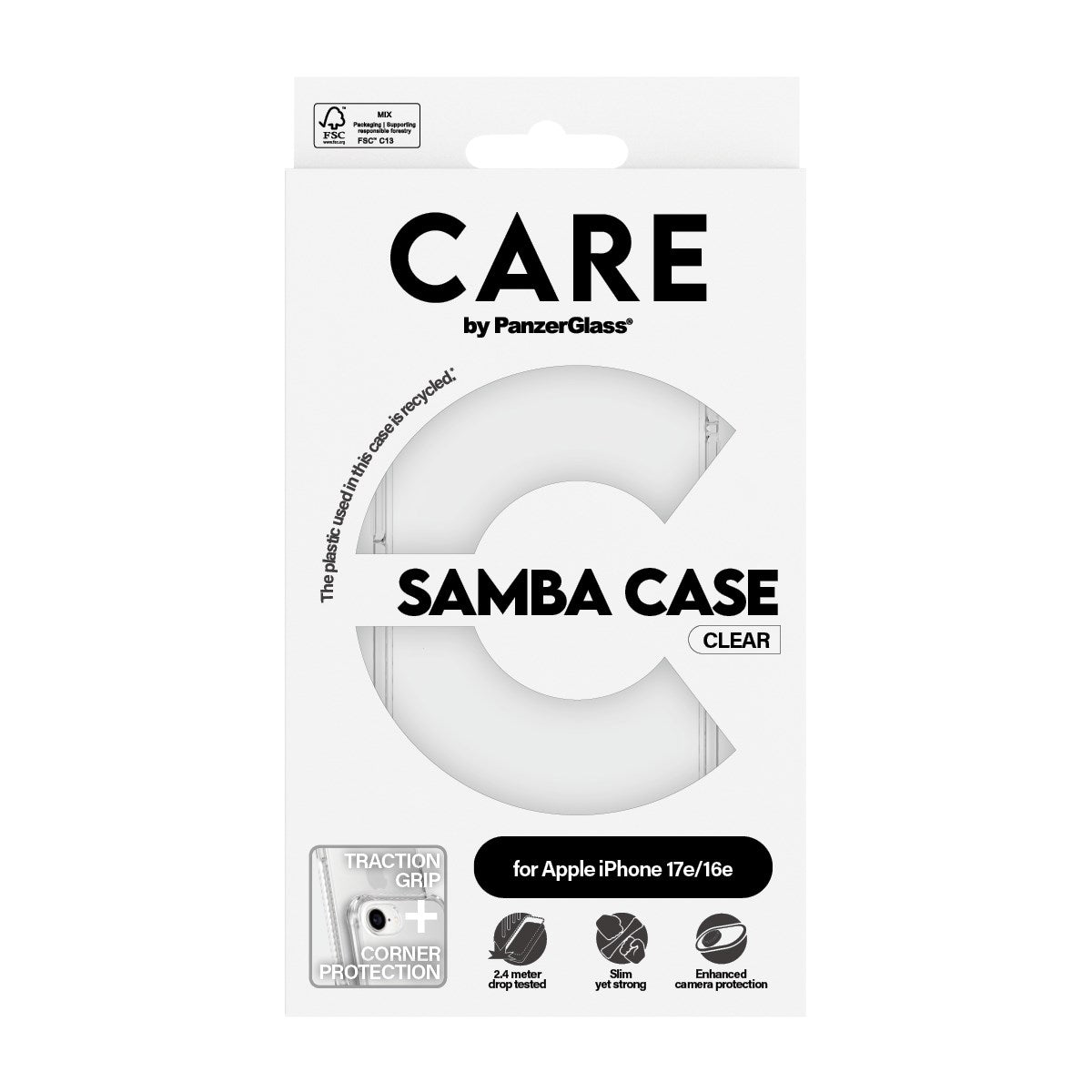 care-by-panzerglass-samba-case-transparent-iphone-17e-16e image 3