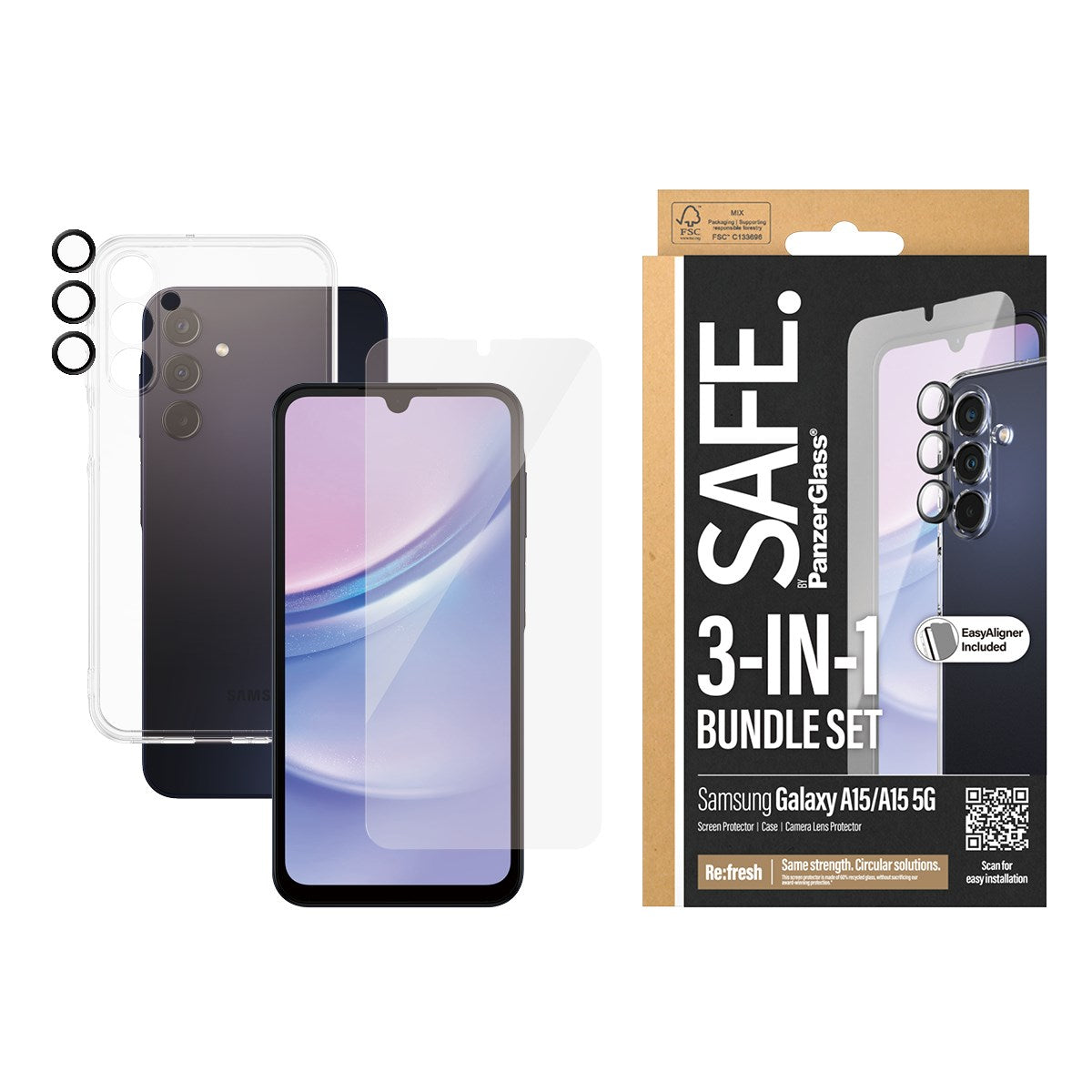 safe-by-panzerglass-3-in-1-schutz-set-f-r-samsung-galaxy-a15-a15-5g image 2