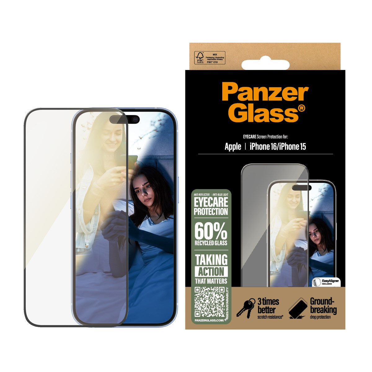 panzerglass-eyecare-displayschutz-ultra-wide-fit-f-r-iphone-16-15 image 2