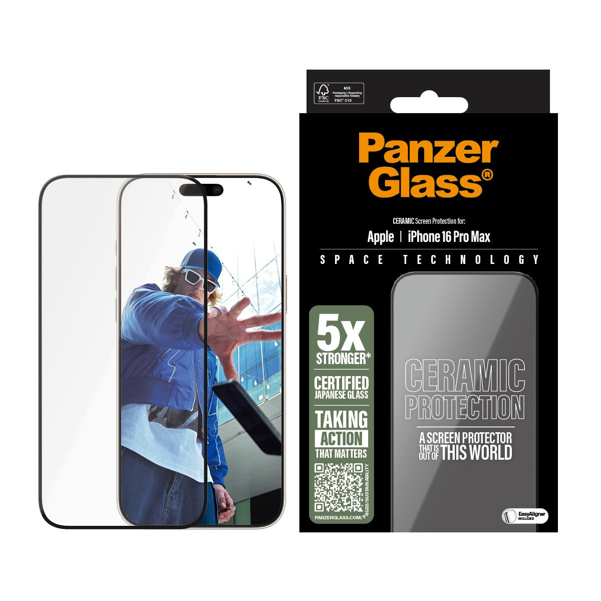 panzerglass-ceramic-displayschutz-iphone-16-pro-max-ultra-wide-fit-easyaligner image 2