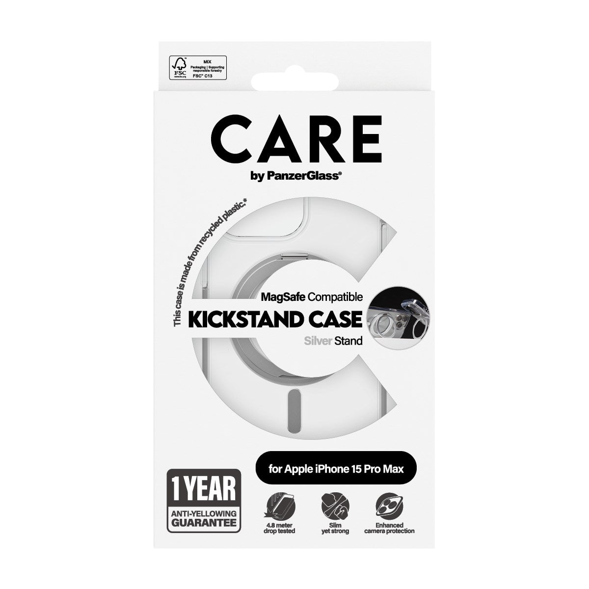 care-by-panzerglass-case-transparent-mit-silber-kickstand-und-magsafe-f-r-iphone image 3
