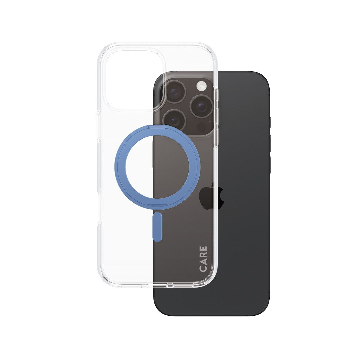 care-by-panzerglass-case-transparent-mit-blau-kickstand-magsafe-f-r-iphone-16-pr image 1