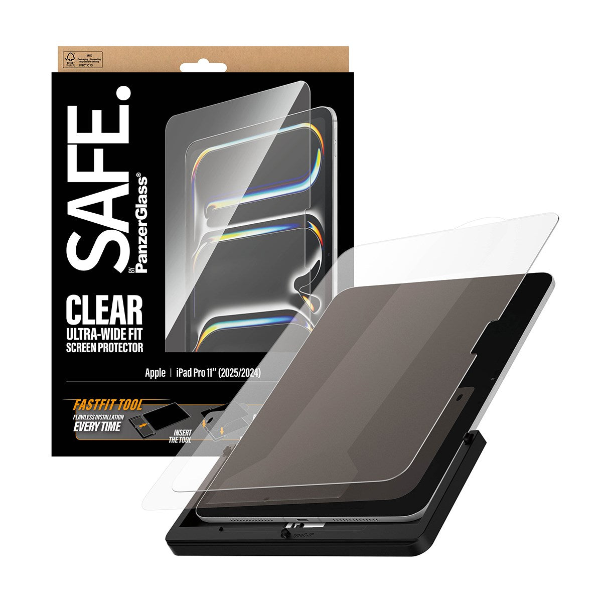 safe-by-panzerglass-displayschutz-ipad-pro-11-2024-2025-ultra-wide-fit-mit-fastf image 5