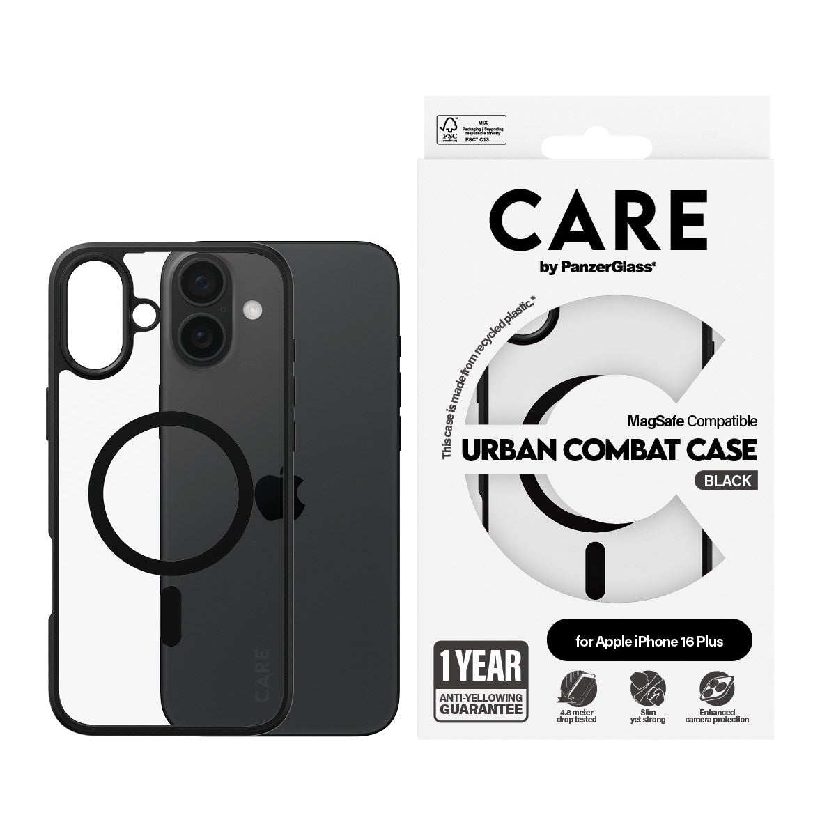 care-by-panzerglass-urban-combat-transparent-magsafe-case-f-r-iphone-16-plus image 2