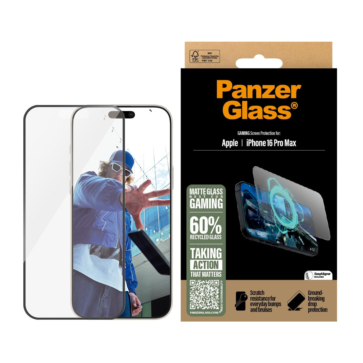 panzerglass-gaming-displayschutz-iphone-16-pro-max-ultra-wide-fit image 2