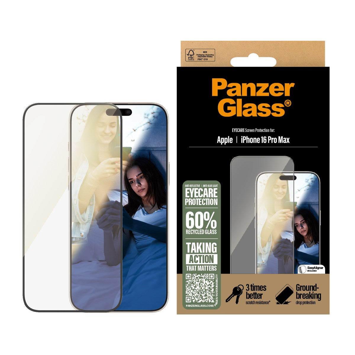 panzerglass-eyecare-displayschutz-iphone-16-pro-max-ultra-wide-fit image 2