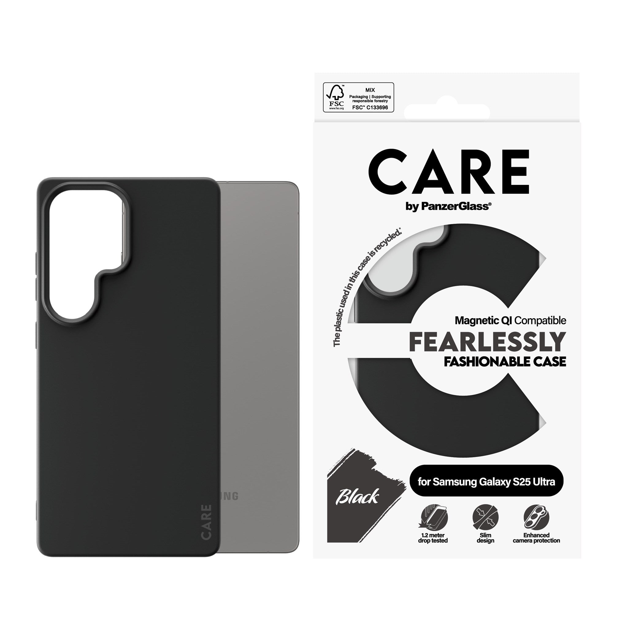 care-by-panzerglass-case-schwarz-qi-compatible-samsung-galaxy-s25-ultra image 2