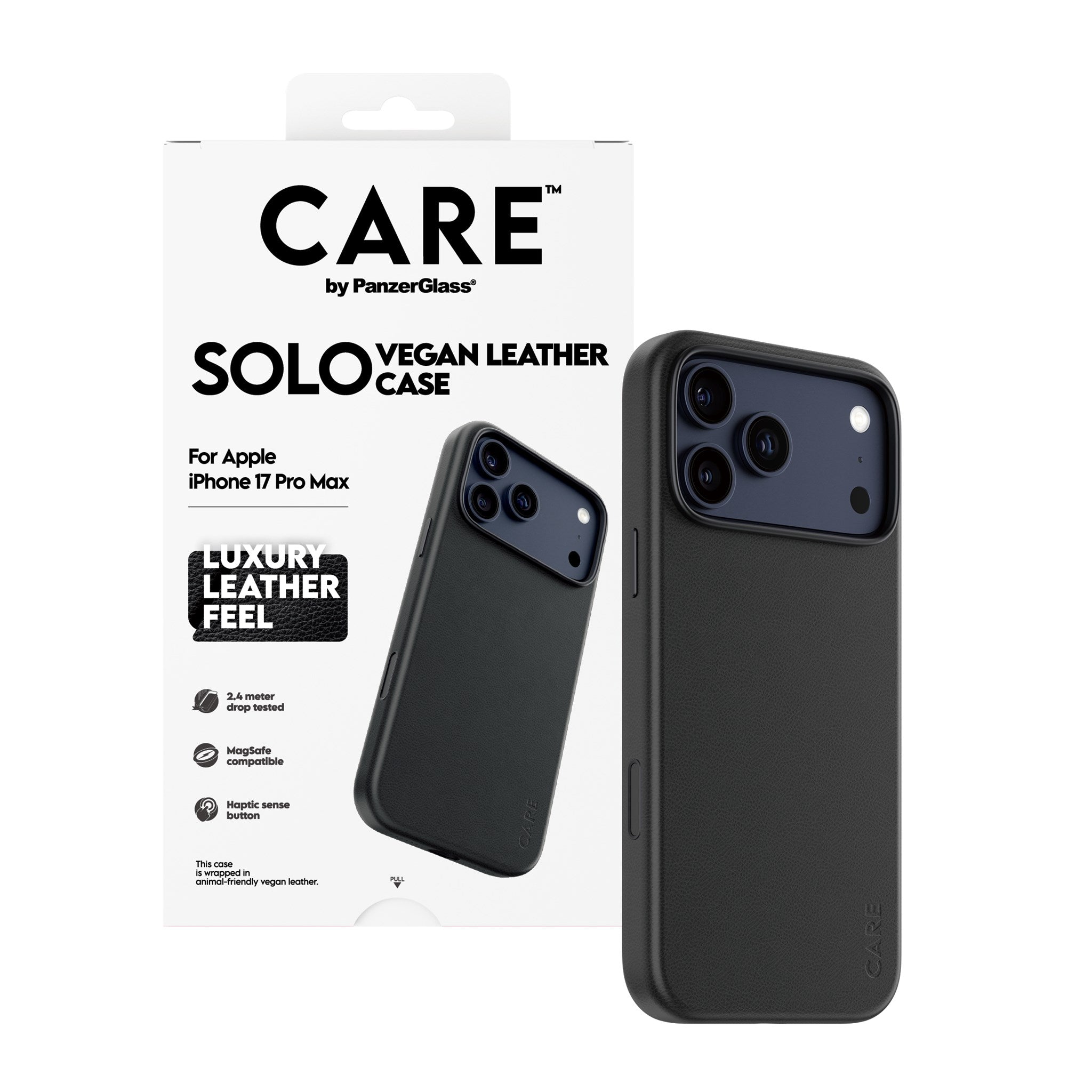 care-by-panzerglass-solo-case-schwarz-iphone-17-pro-max-veganes-leder image 5