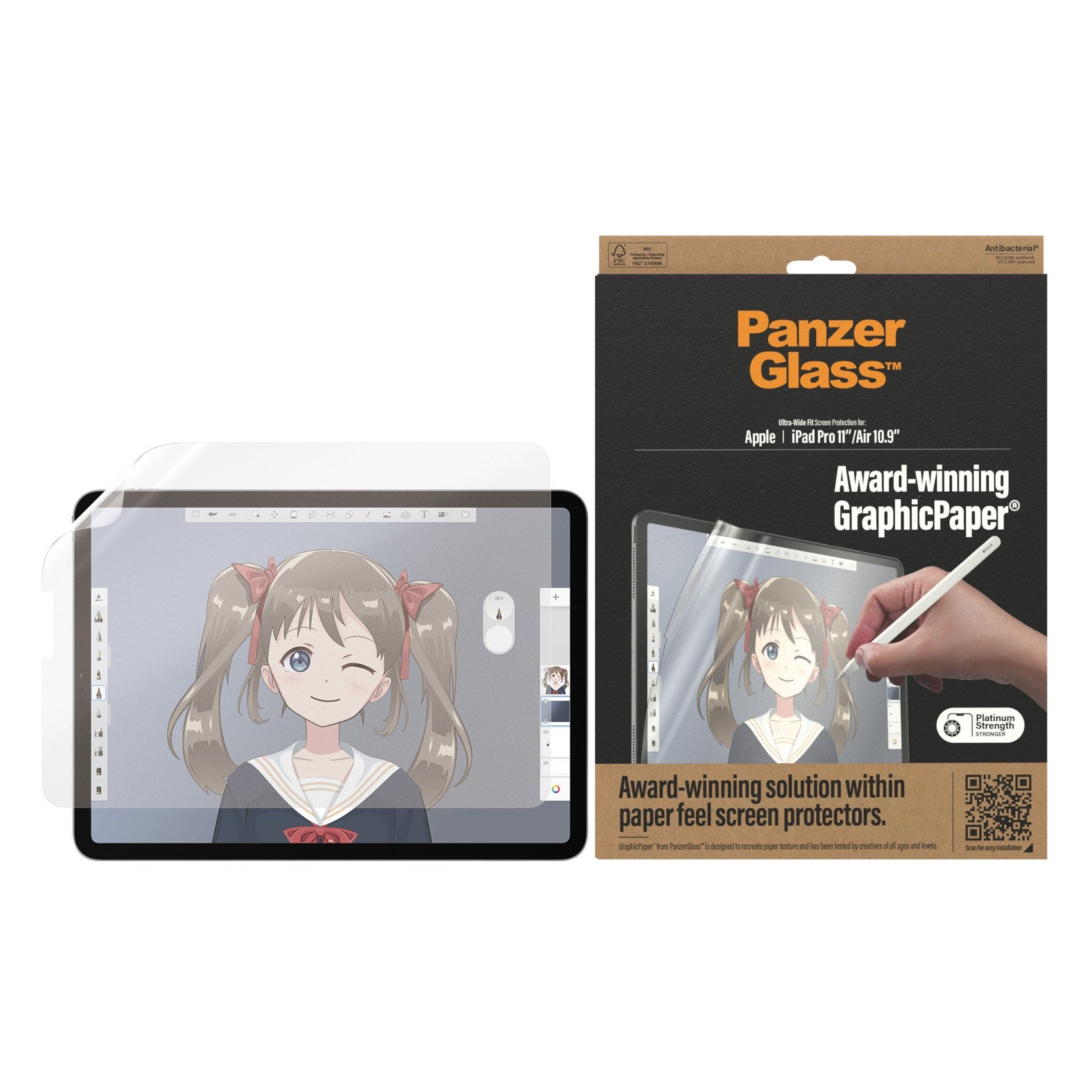 panzerglass-graphicpaper-displayschutz-f-r-ipad-pro-11-ipad-air-10-9-paper-feel image 2