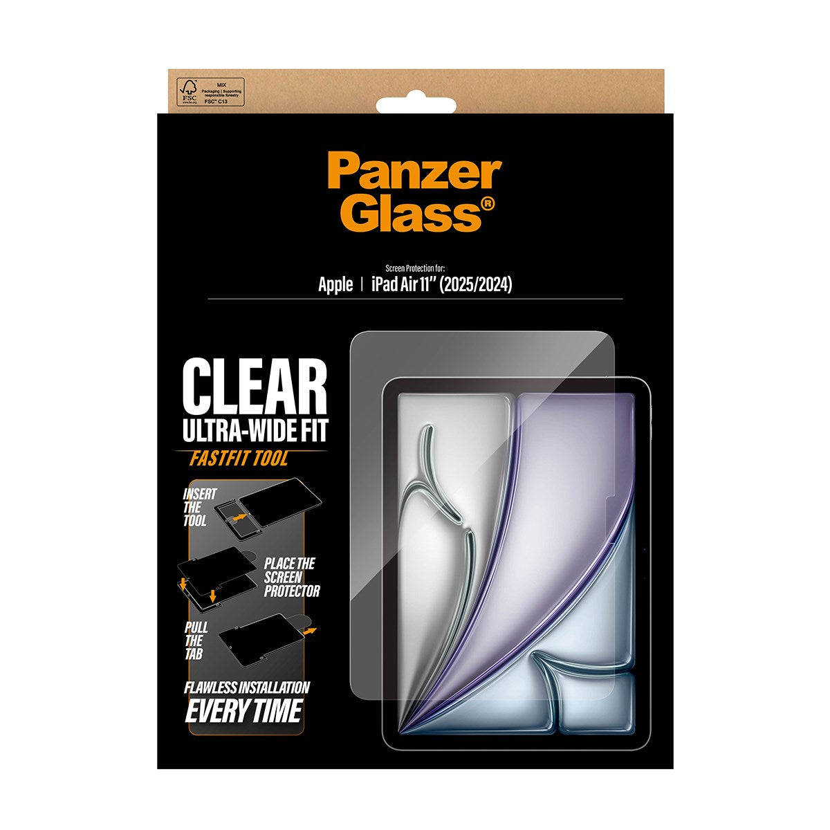 panzerglass-displayschutz-apple-ipad-air-11-zoll-2024-2026-ultra-wide-fit-mit-fa image 3