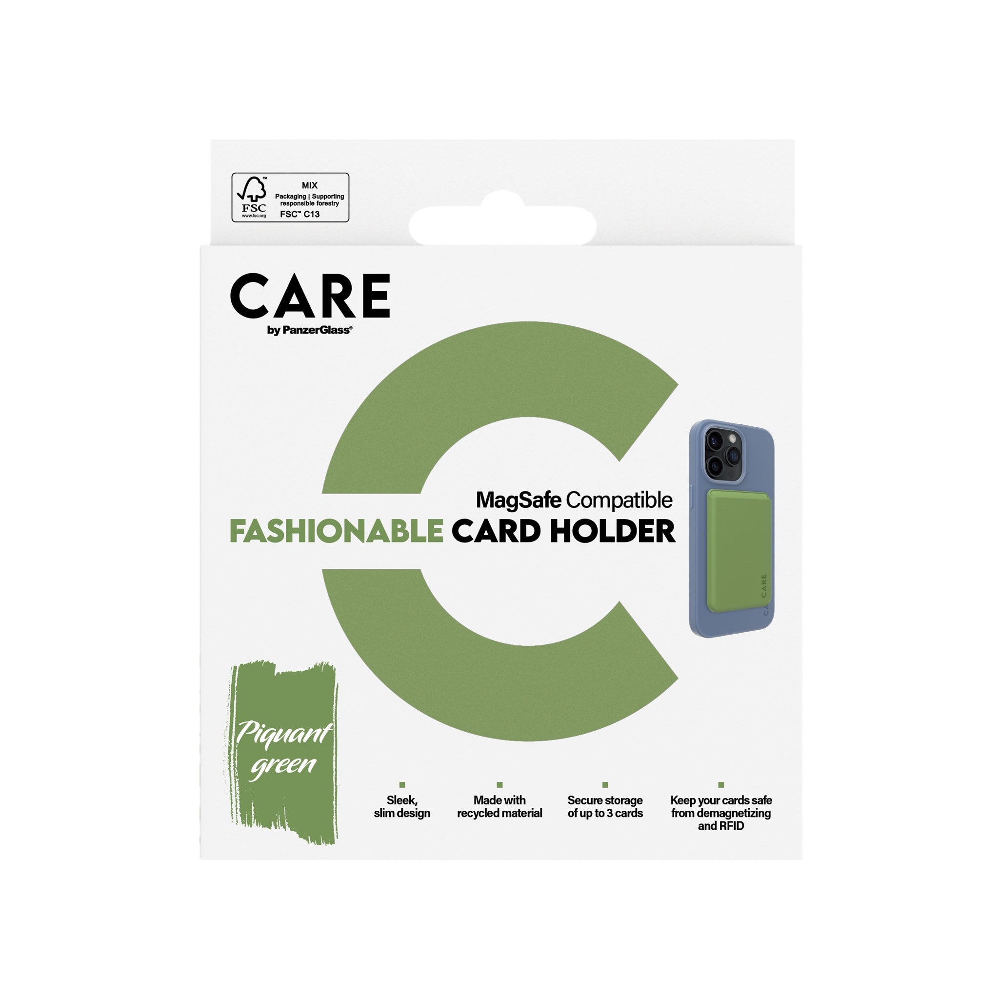 care-by-panzerglass-kartenhalter-gr-n-magsafe-wallet-f-r-iphone image 3