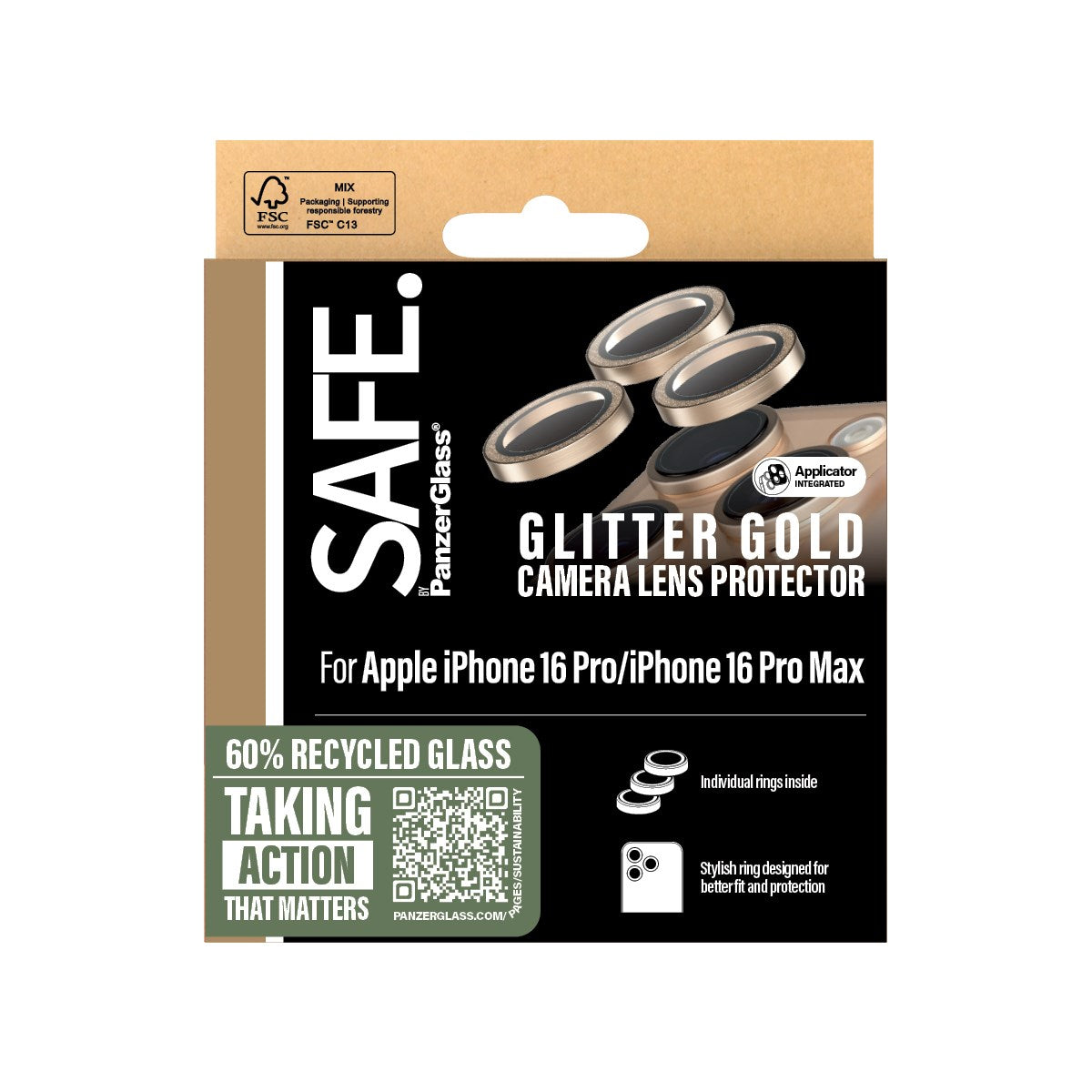 safe-by-panzerglass-kameraschutz-glitter-gold-iphone-16-pro-16-pro-max image 3