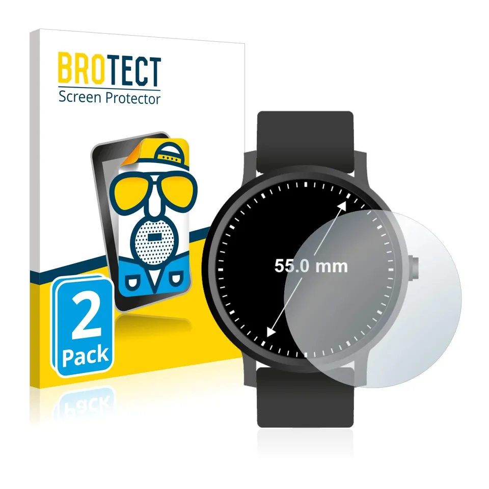 brotect-matte-entspiegelungs-schutzfolie-f-r-armbanduhren-rund-55-mm-2-st-ck image 1