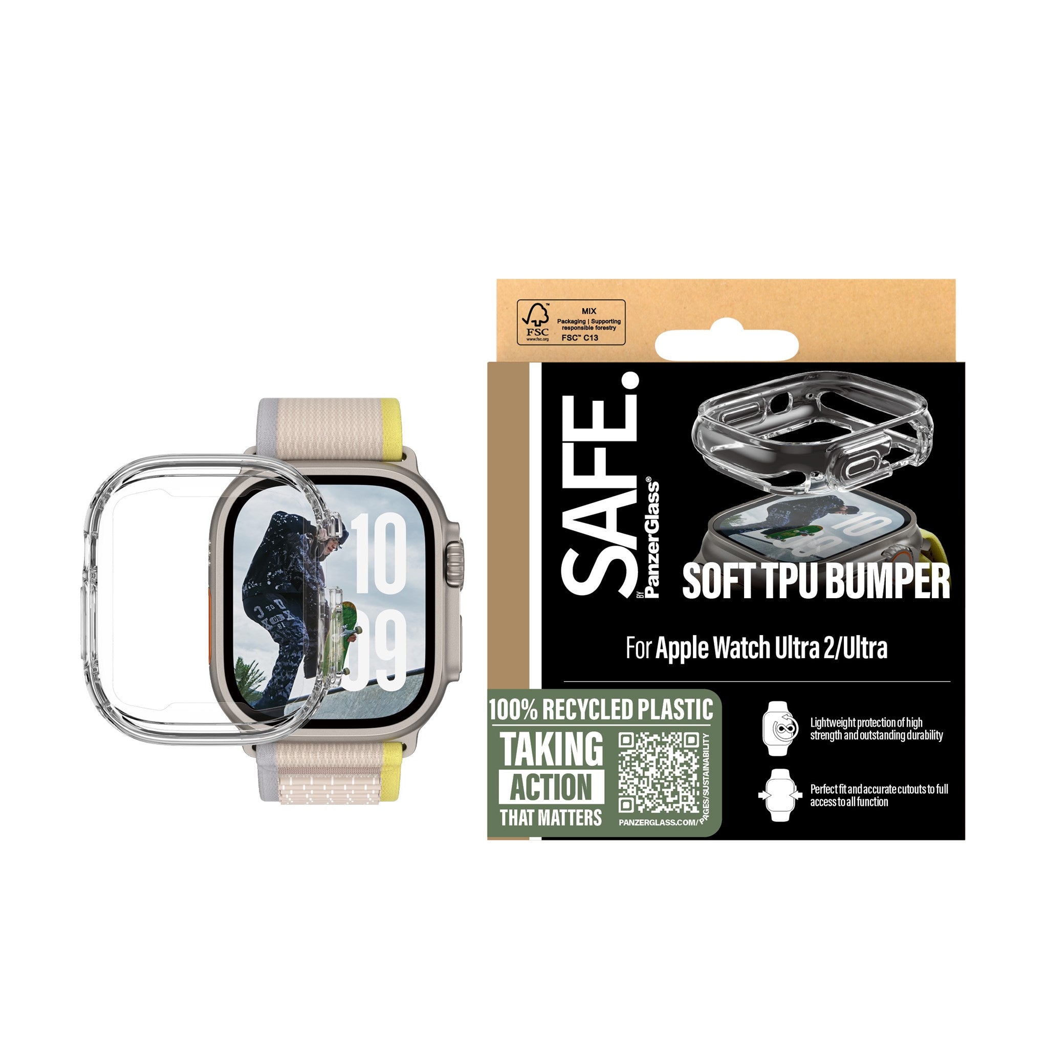 safe-by-panzerglass-tpu-bumper-transparent-apple-watch-ultra-49mm image 2