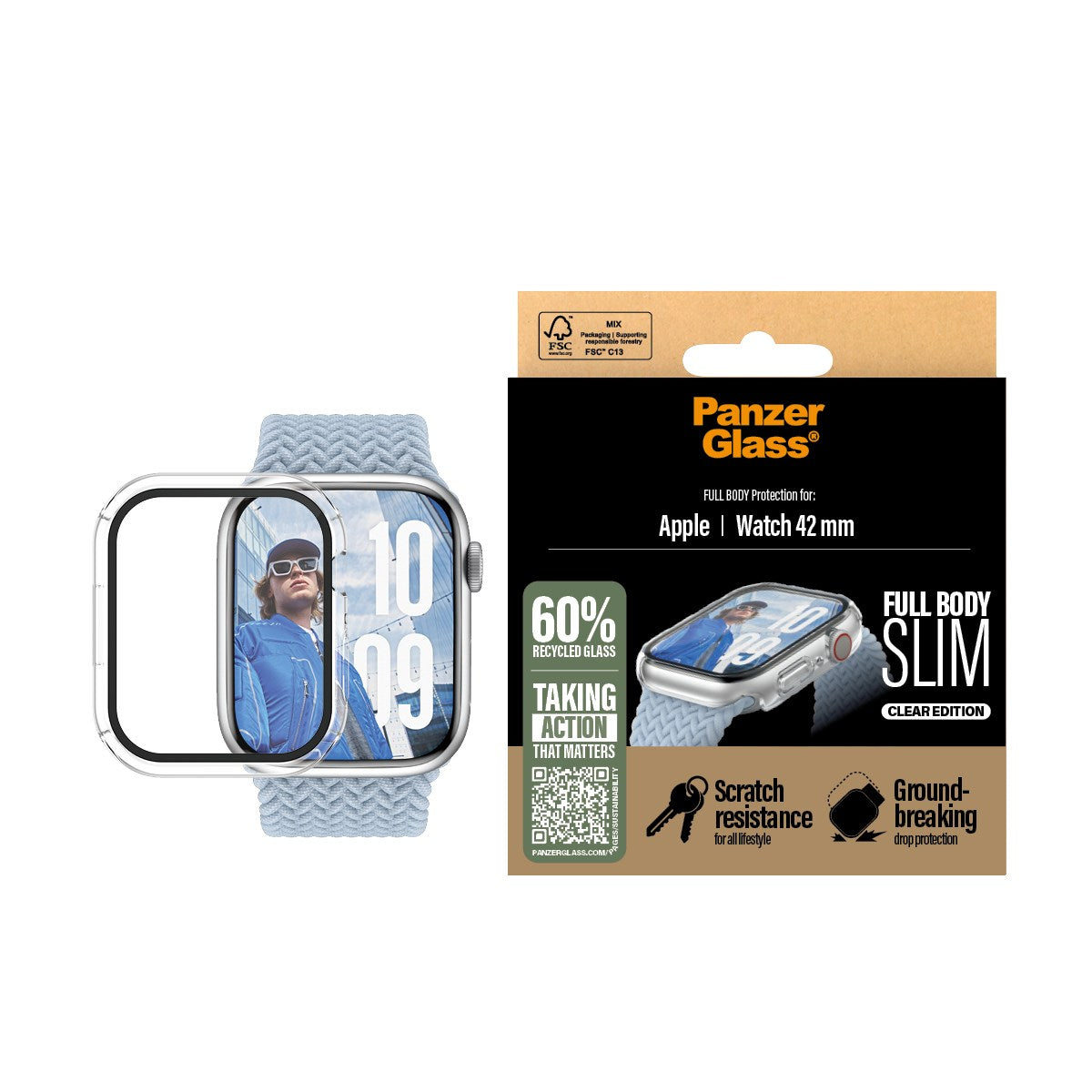 panzerglass-full-body-case-slim-transparent-apple-watch-series-11-10-42mm image 2