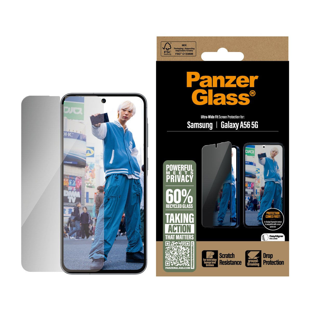panzerglass-2-way-privacy-displayschutz-ultra-wide-fit-f-r-samsung-galaxy-a56-5g image 2