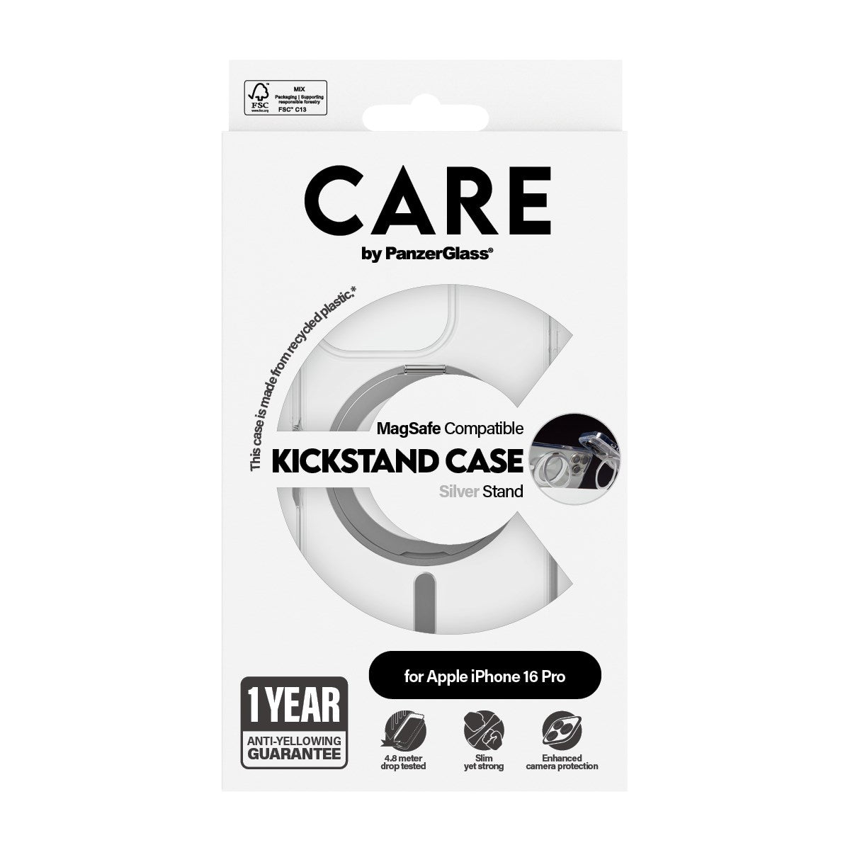 care-by-panzerglass-case-transparent-mit-silber-kickstand-und-magsafe-iphone-16--2 image 3