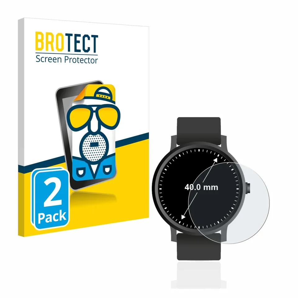 brotect-matte-entspiegelungs-schutzfolie-f-r-armbanduhren-rund-40-mm-2-st-ck image 1