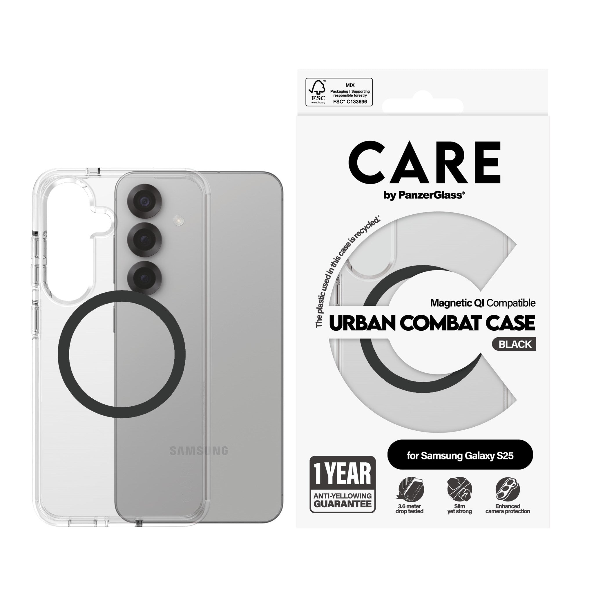 care-by-panzerglass-urban-combat-case-transparent-schwarz-f-r-samsung-galaxy-s25 image 2