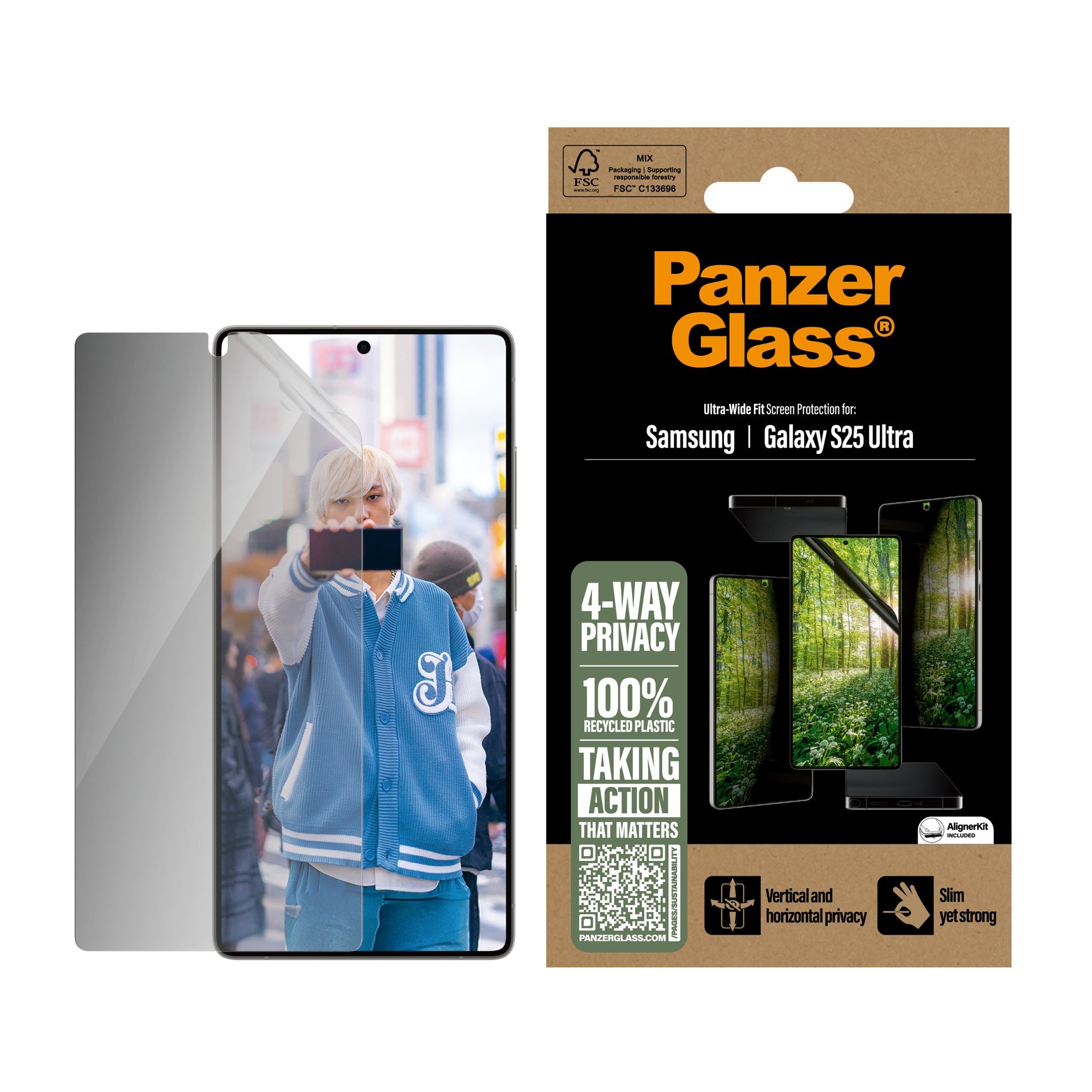panzerglass-eco-matrix-4-way-privacy-displayschutz-samsung-galaxy-s25-ultra-ultr image 2