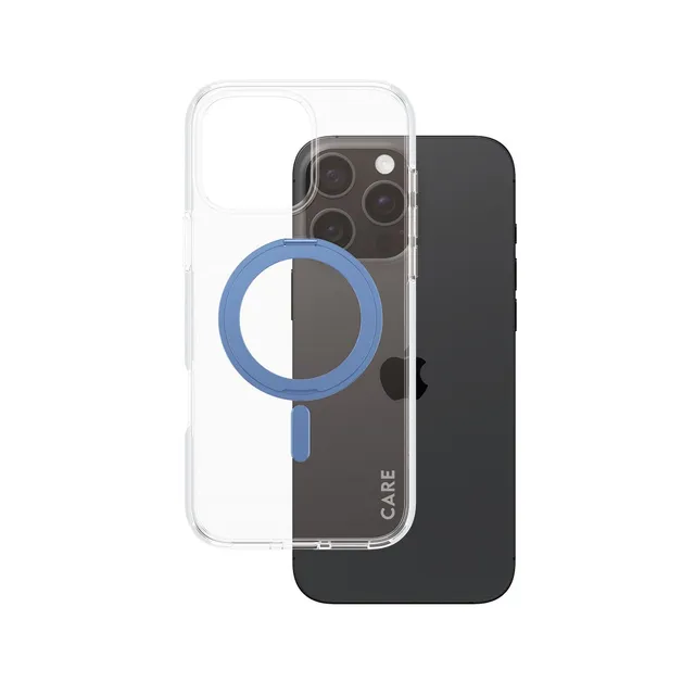 care-by-panzerglass-case-transparent-mit-blau-kickstand-magsafe-f-r-iphone-16-pr image 1