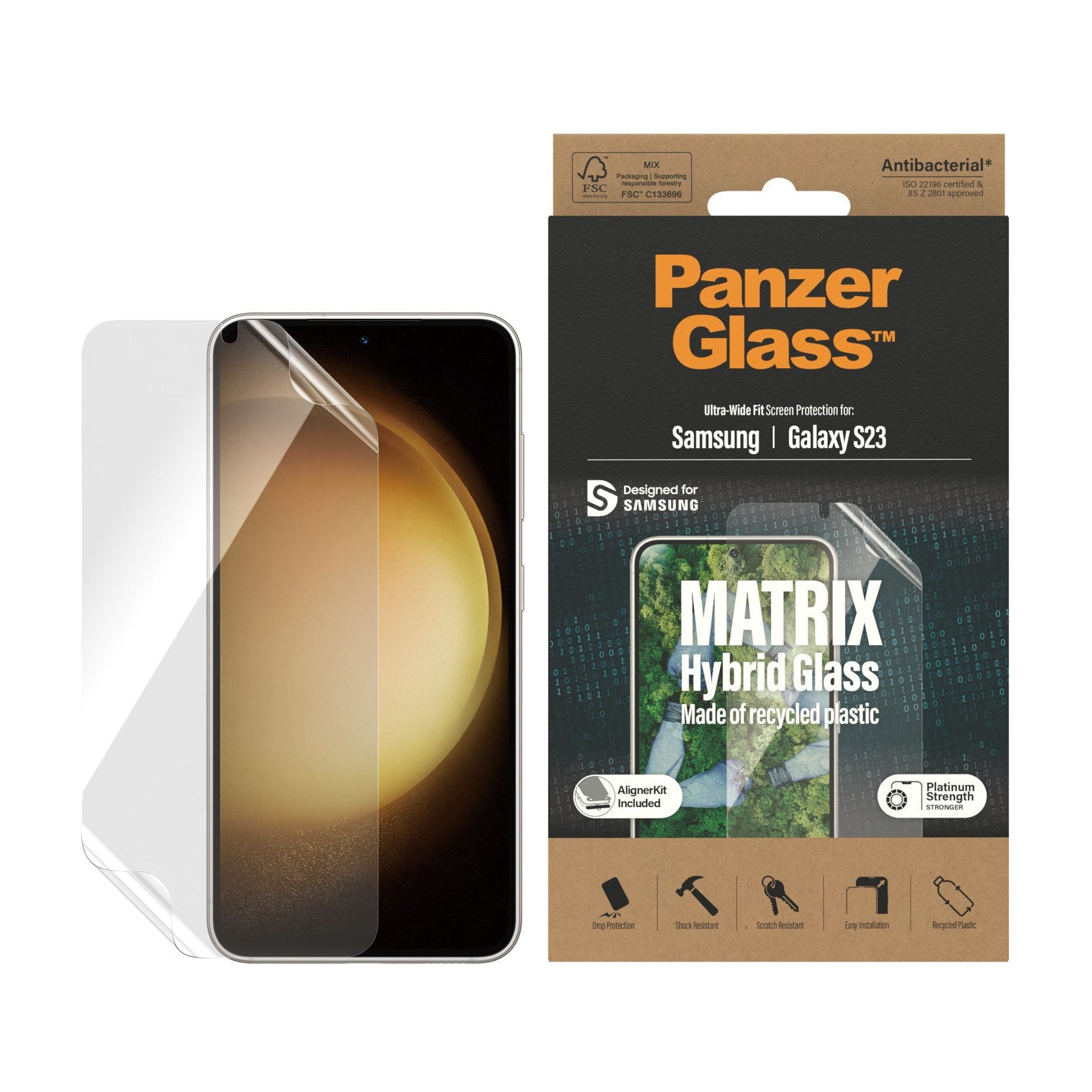 panzerglass-eco-matrix-displayschutz-f-r-samsung-galaxy-s23-ultra-wide-fit-mit-a image 2