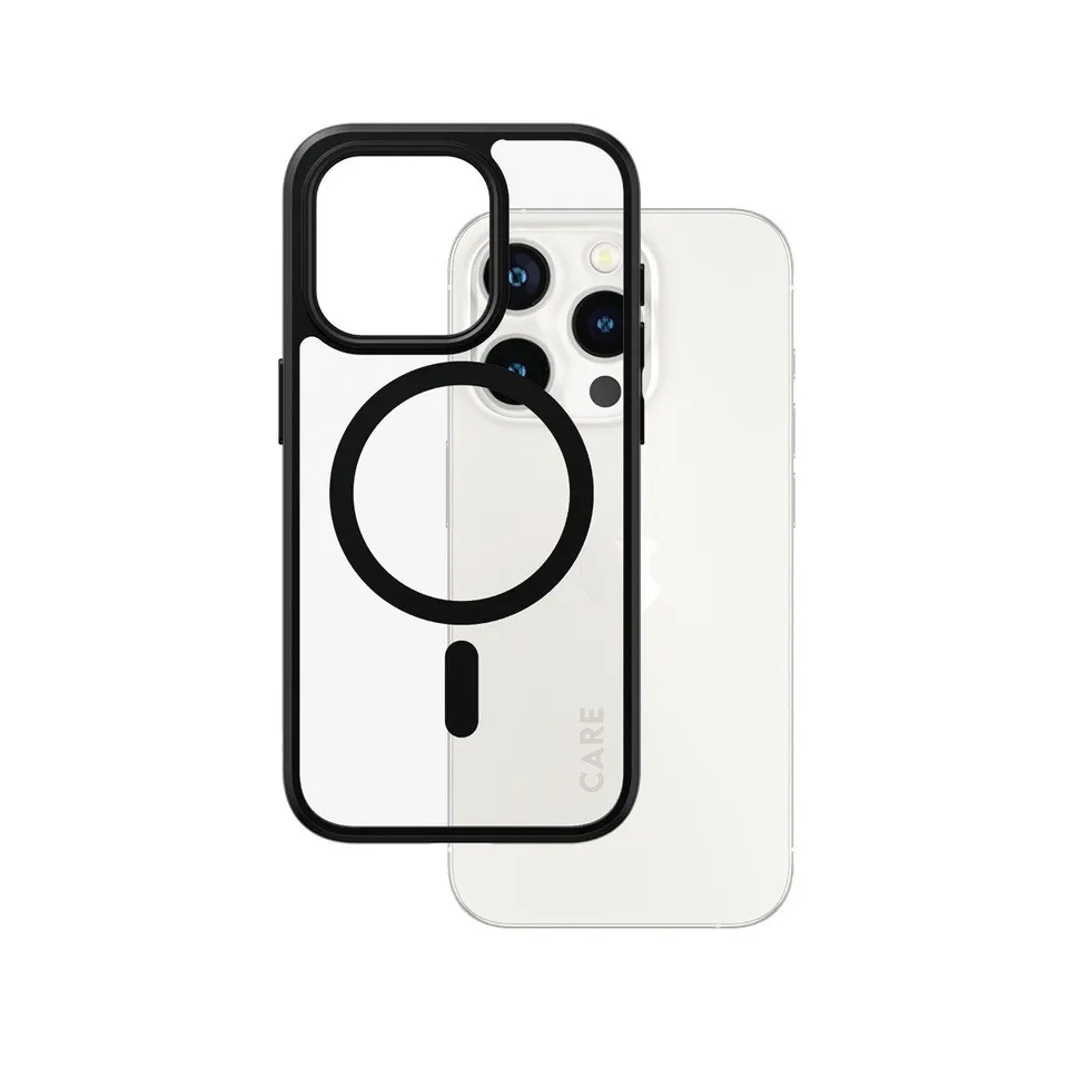 care-by-panzerglass-urban-combat-case-transparent-mit-schwarz-magsafe-iphone-15--2 image 1