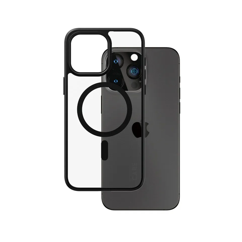 care-by-panzerglass-urban-combat-case-transparent-mit-schwarz-magsafe-iphone-15- image 1