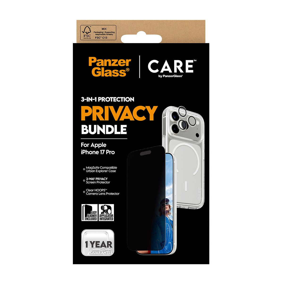 panzerglass-care-3-in-1-privacy-set-iphone-17-pro-displayschutz image 3