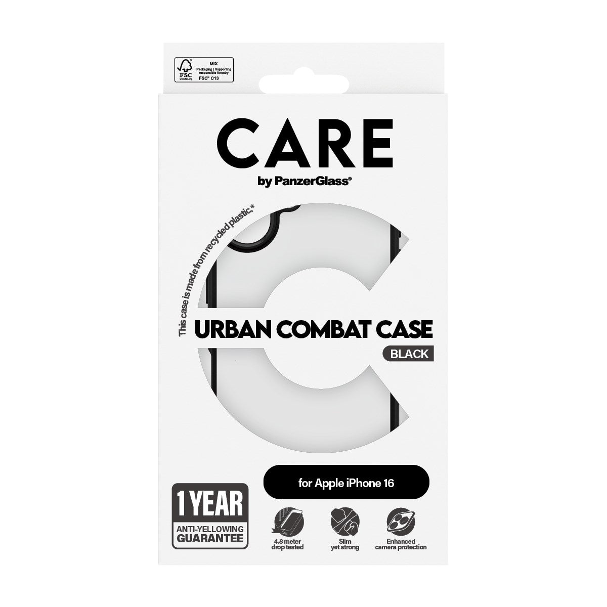 panzerglass-care-urban-combat-case-transparent-iphone-16 image 3