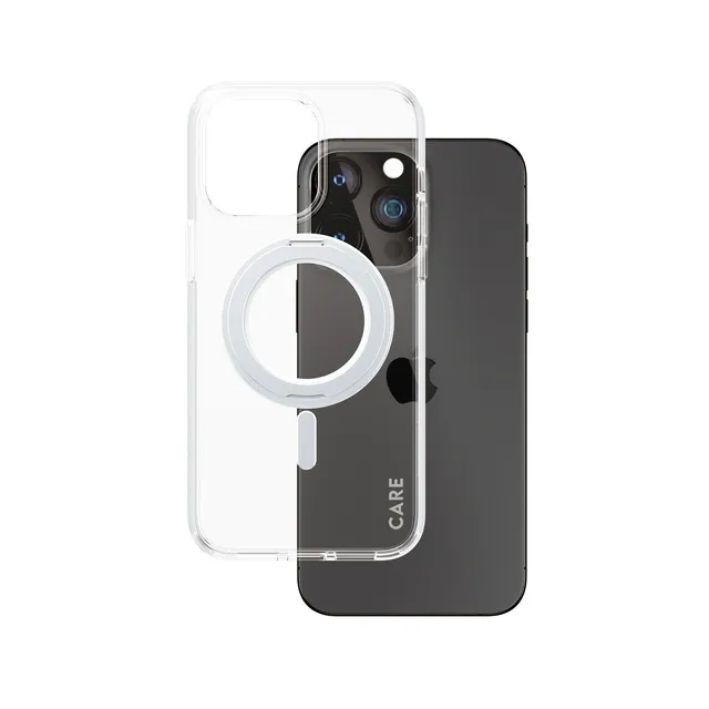 care-by-panzerglass-case-transparent-mit-silber-kickstand-und-magsafe-f-r-iphone image 1
