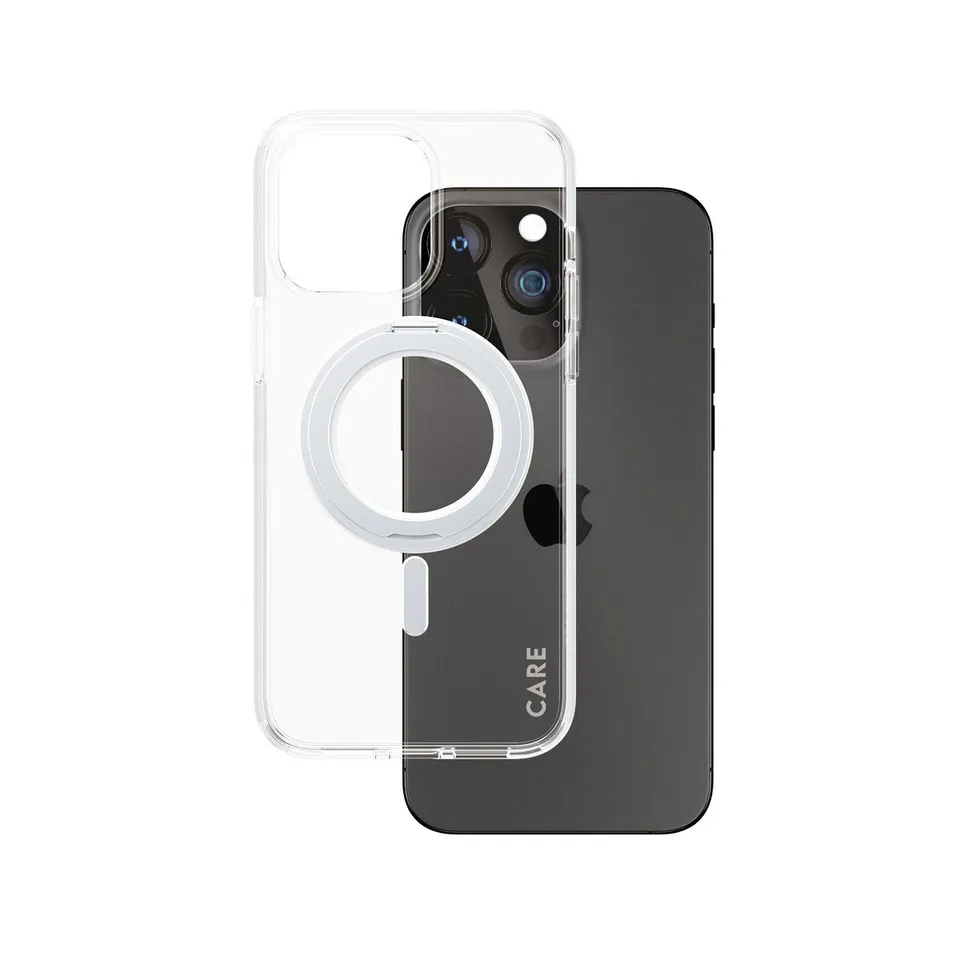 care-by-panzerglass-case-transparent-mit-silber-kickstand-und-magsafe-f-r-iphone image 1