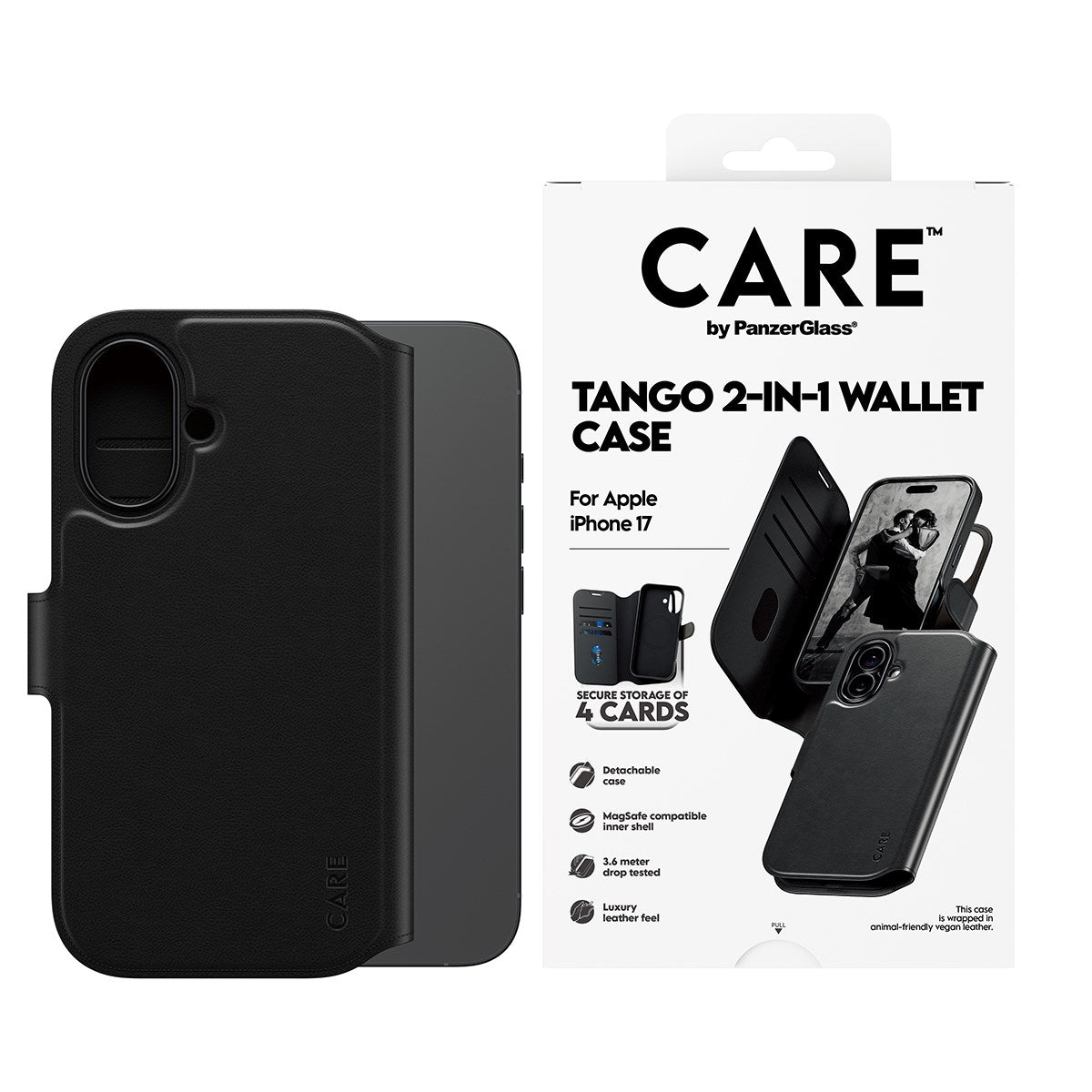 care-by-panzerglass-tango-2-in-1-wallet-case-magsafe-iphone-17-veganes-leder image 2