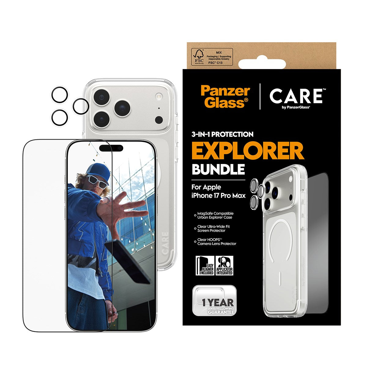 panzerglass-flagship-3-in-1-set-iphone-17-pro-max-mit-60-recycling-glas image 2
