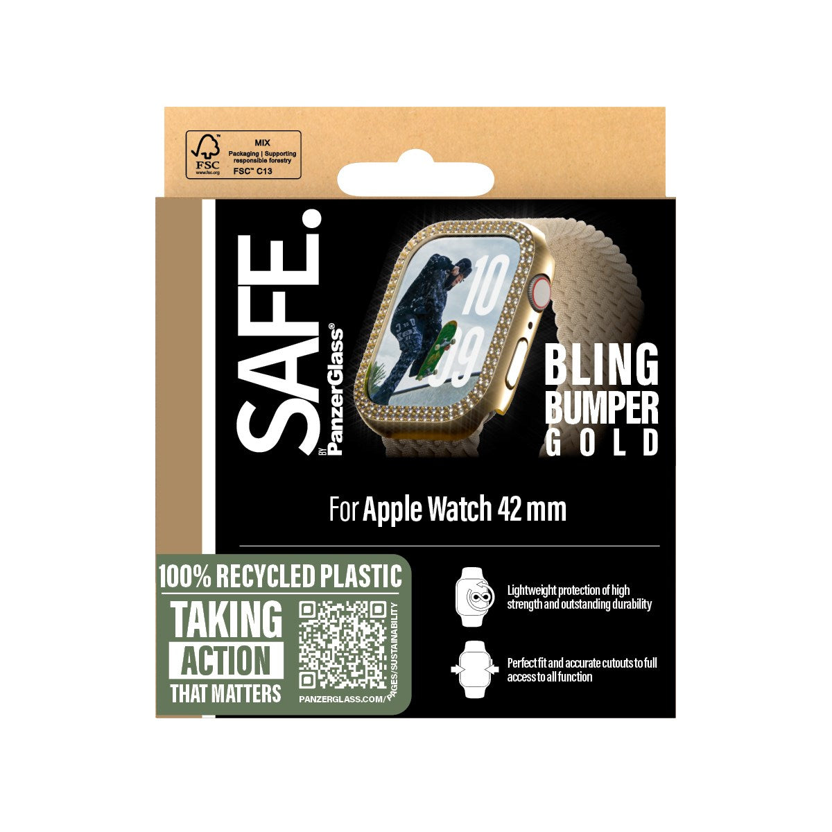 safe-by-panzerglass-bling-bumper-gold-f-r-apple-watch-series-11-10-42mm image 3