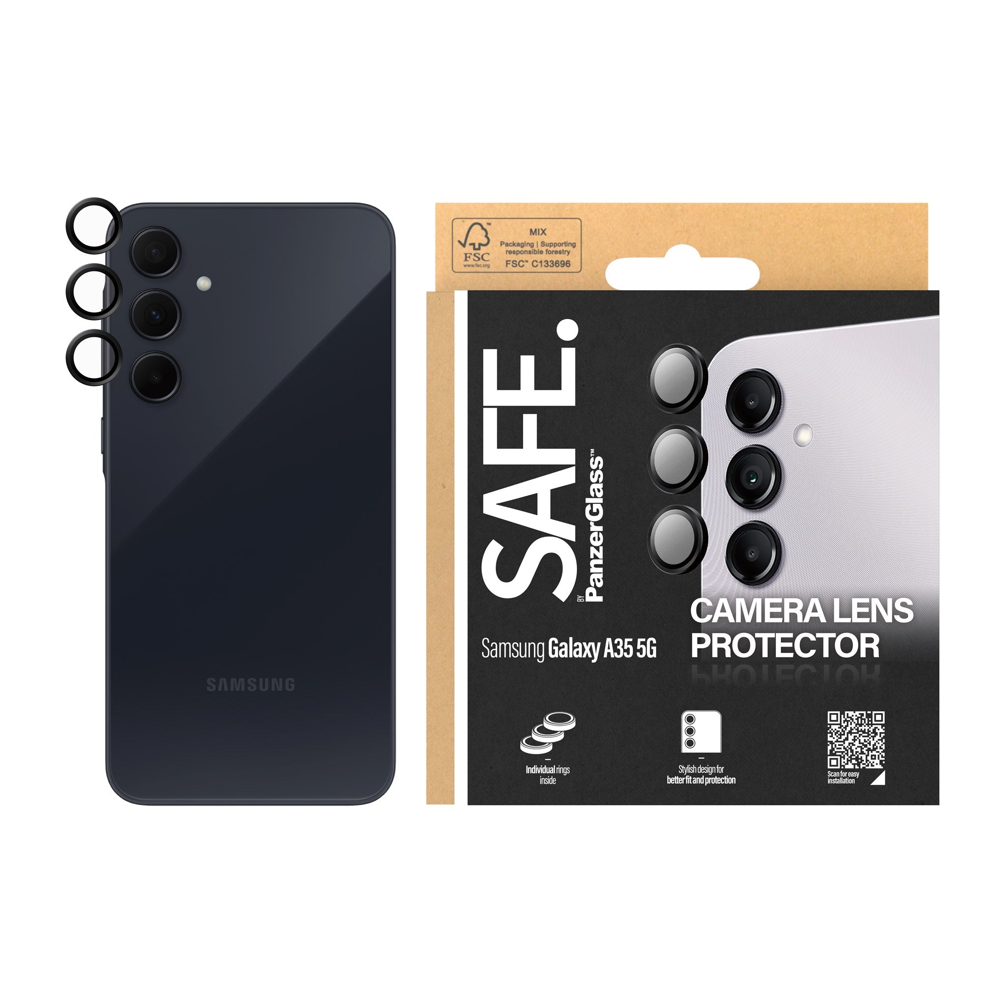 safe-by-panzerglass-kameraschutz-schwarz-samsung-galaxy-a35-5g image 2