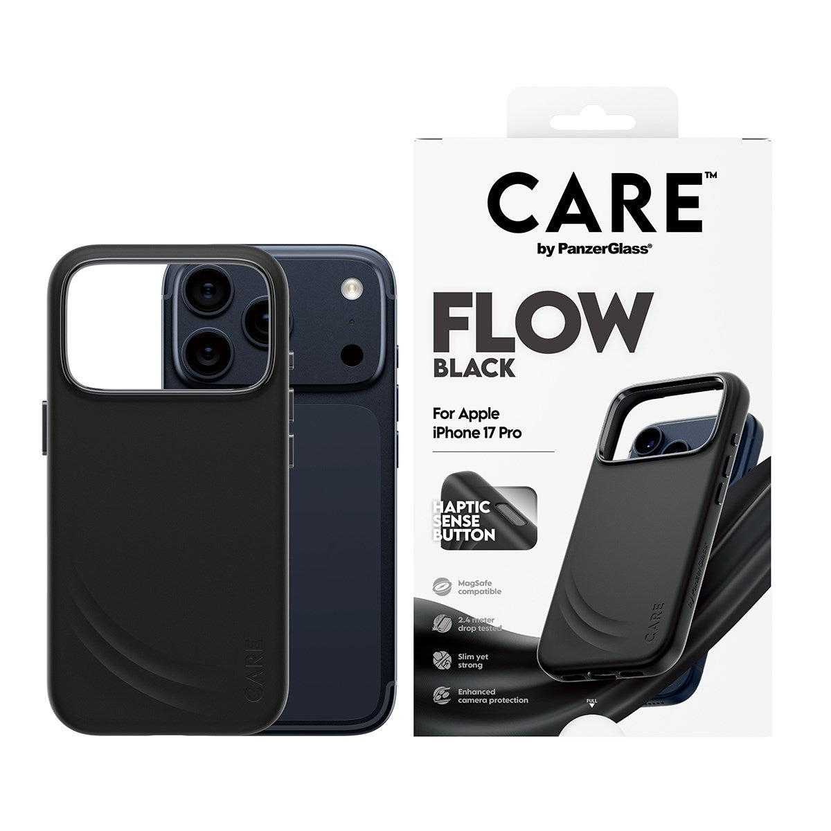 care-by-panzerglass-flow-case-schwarz-mit-haptic-button-und-magsafe-f-r-apple-ip image 2