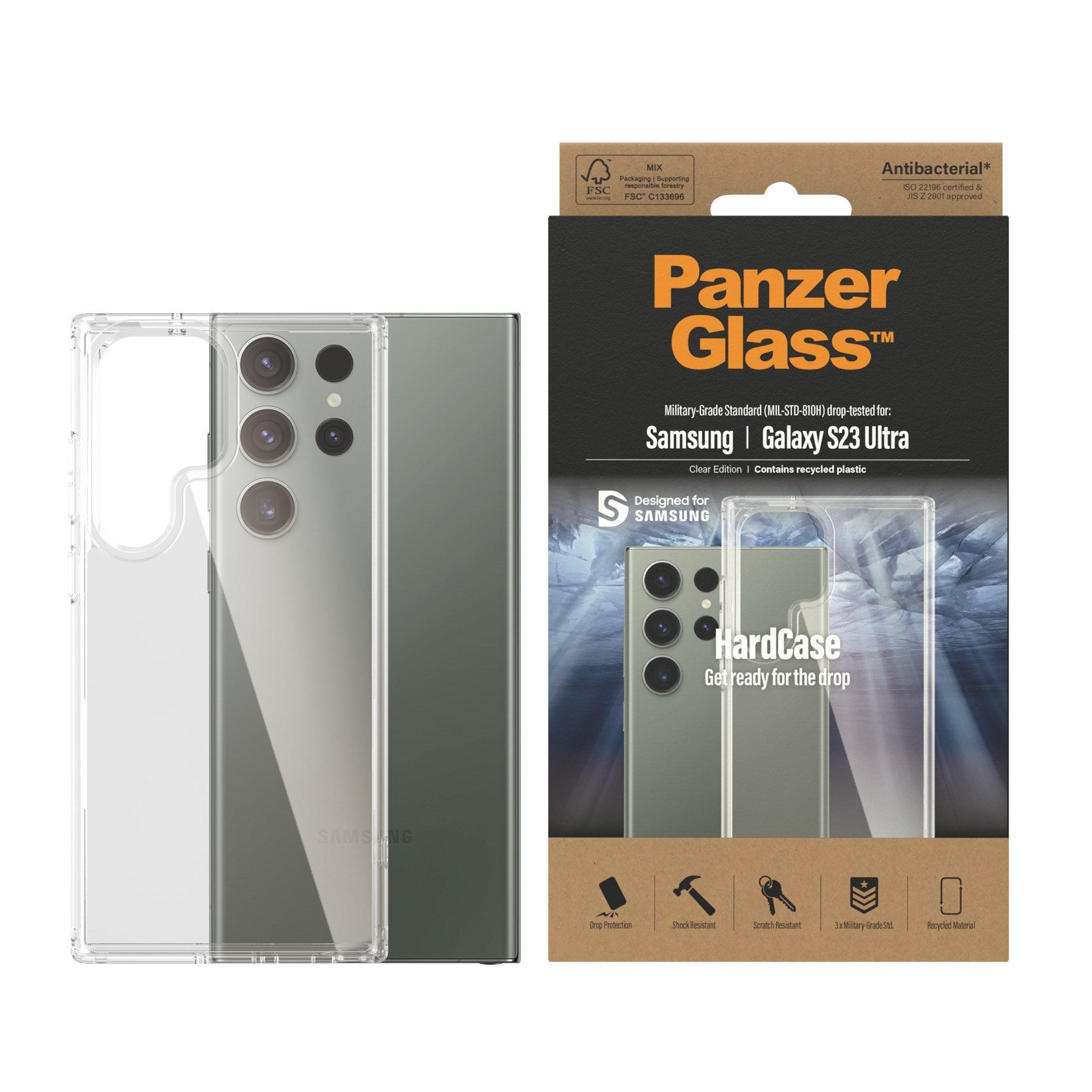 panzerglass-hardcase-transparent-schutzh-lle-f-r-samsung-galaxy-s23-ultra image 2