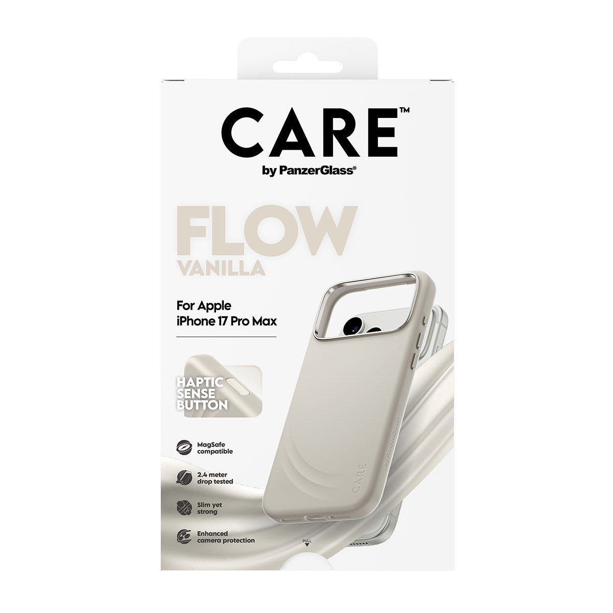 care-by-panzerglass-flow-case-vanilla-mit-haptic-button-und-magsafe-iphone-17-pr image 3